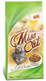 Miss Cat Yetişkin Tavuklu 15 kg Kedi Maması kullananlar yorumlar